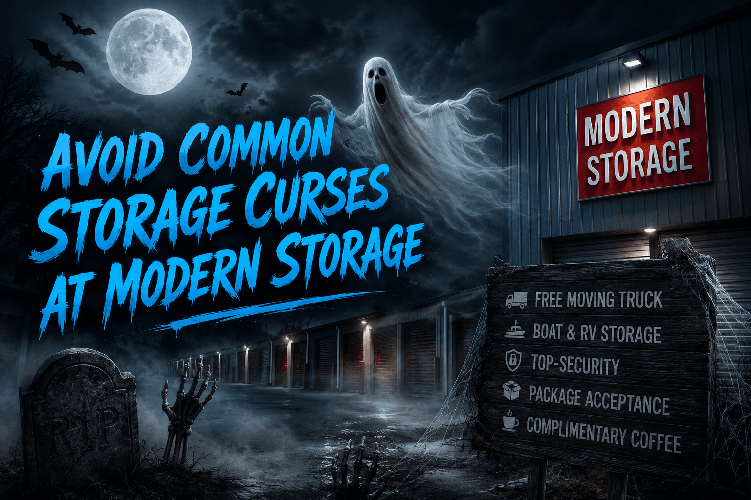 First-time storage renter reviewing FAQs before moving into a Modern Storage unit
