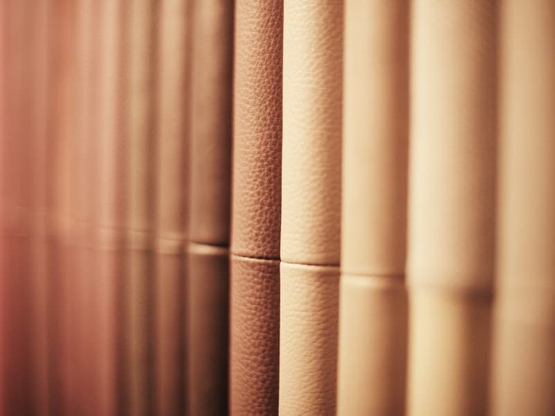 Leather furniture and goods being prepared for climate-controlled storage
