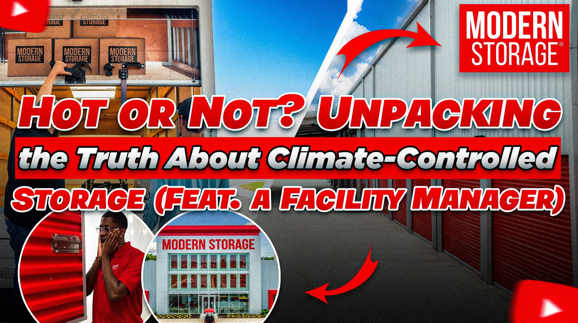 Graphic comparing climate-controlled and non-climate storage options from Modern Storage®