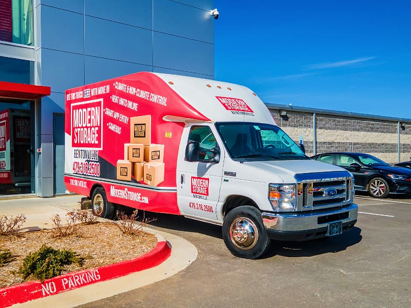 Modern Storage moving truck available for customer use