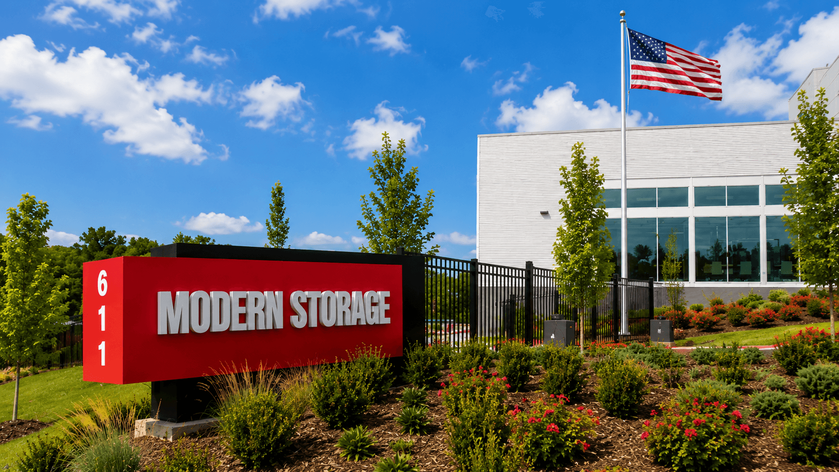 Modern Storage facility in Little Rock honoring military members with self storage discounts and convenient storage options.