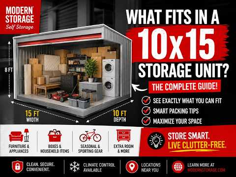 What Can You Fit Inside a 10x15 Storage Unit