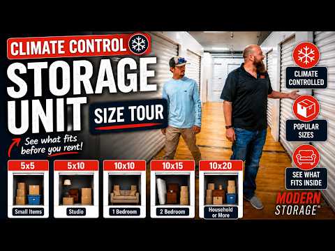 Climate Control Storage Unit Size Tour | Modern Storage®